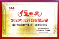 公司榮獲住朋獎(jiǎng)2020年度社會(huì)貢獻(xiàn)房企稱(chēng)號(hào)